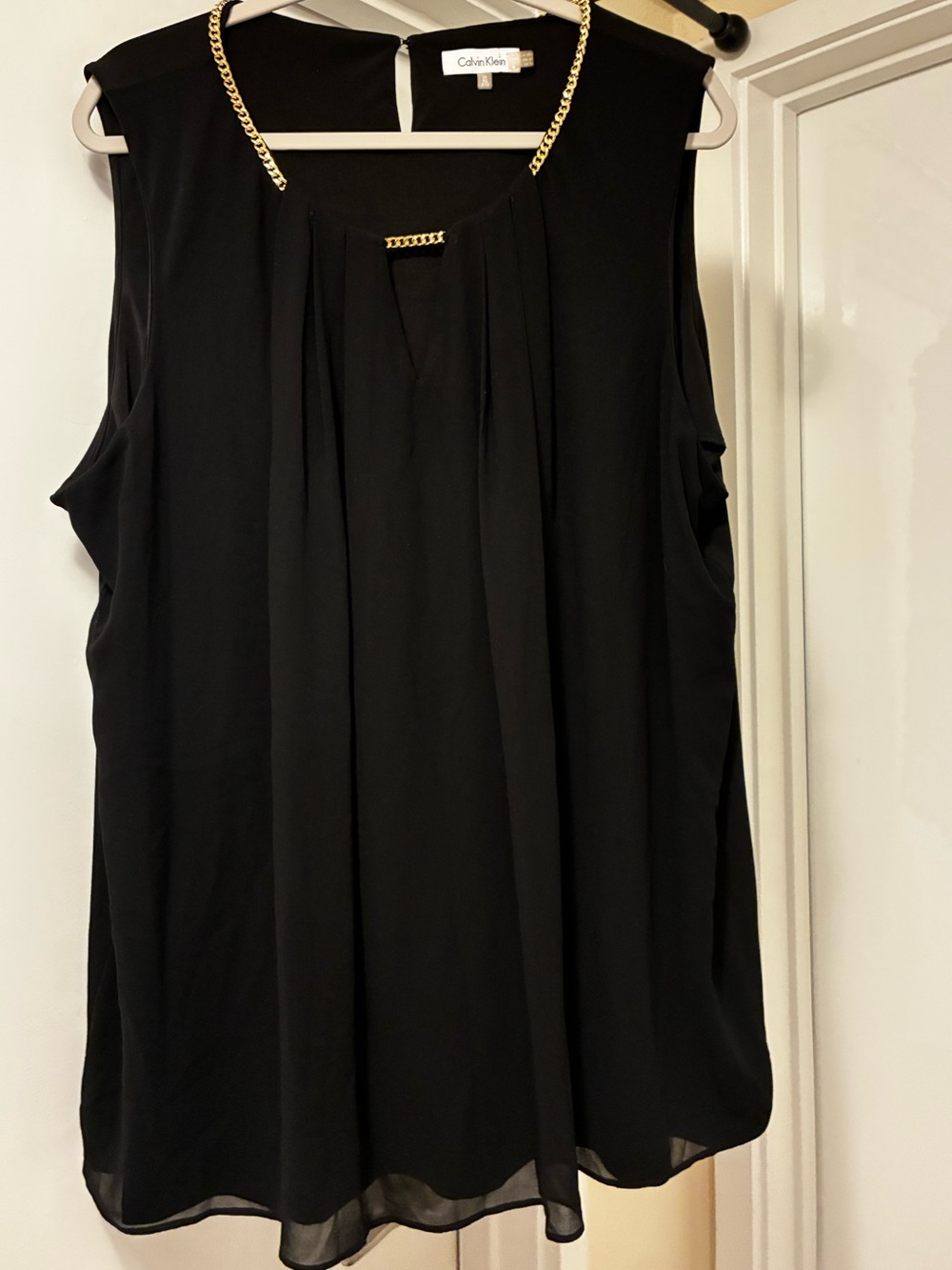 Calvin Klein Black and Gold Professional Attire Blouse